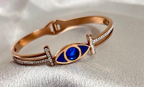 18k Rose Gold Plated Evil Eye Bracelet
