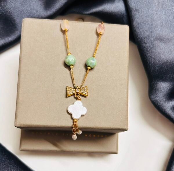 Pearl and bead mala set -[Anti tarnish]