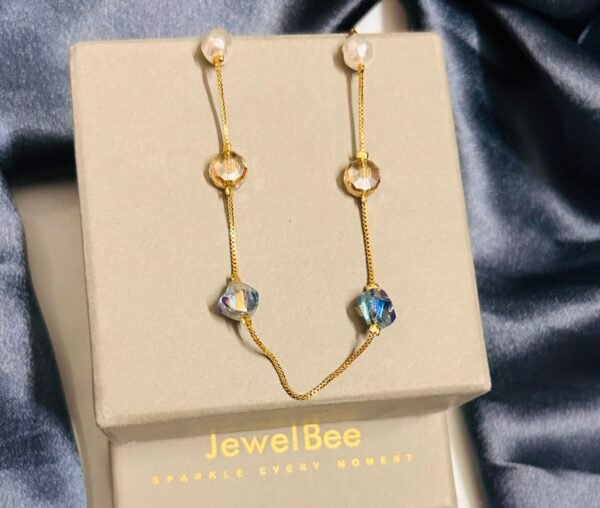 Pearl and crystal mala set