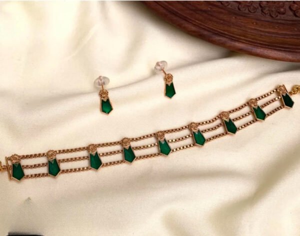 Traditional EnamelShort Nagapadam Choker set