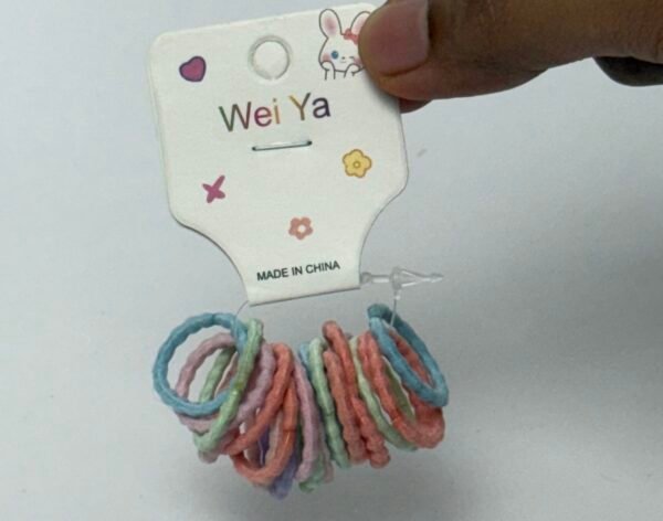 Mini rainbow hair bands- pack of 15 bands- Accessories