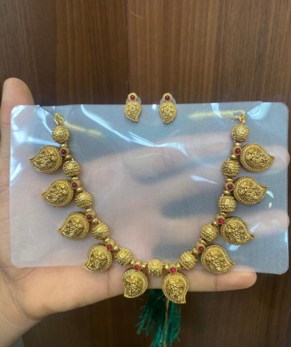 Premium Gold Replica Mango Necklace set