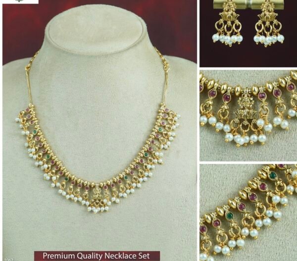 Premium Lekshmi Pearl Necklace Set