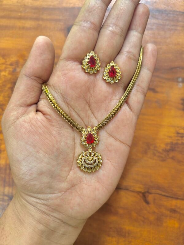Premium Tanu AD Necklace Set
