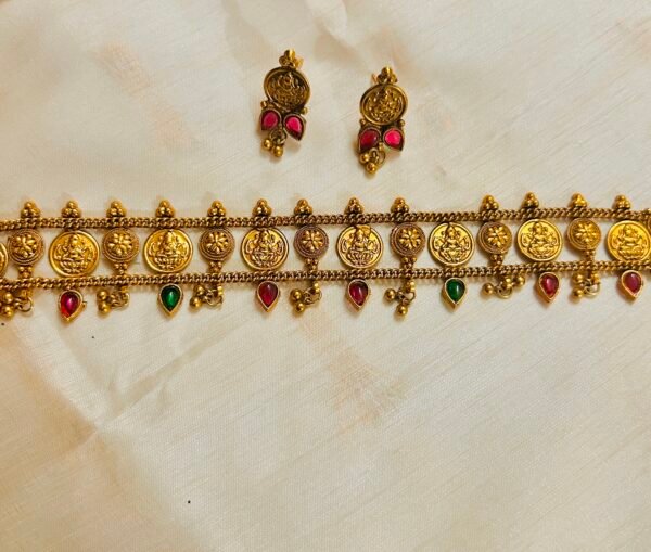 Premium Lekshmi Devi Palaka Coin Choker