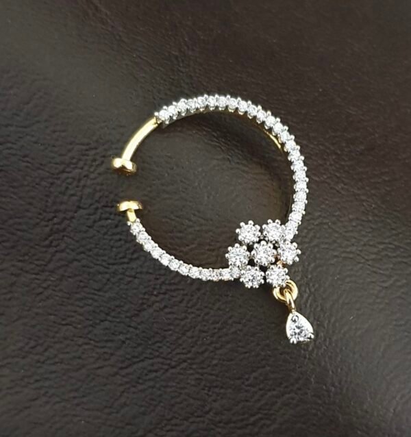 Premium AD Stone Non Piercing Nose Ring