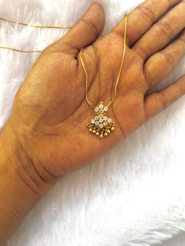 Gold Plated Yamini Addiagi With Invisible Chain