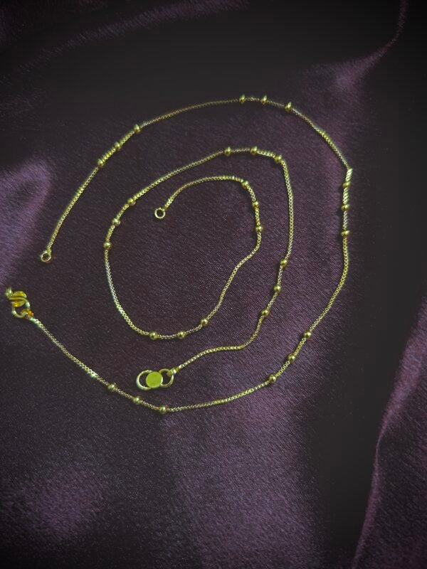 Gold Plated Thanu Gold Beaded Anklet