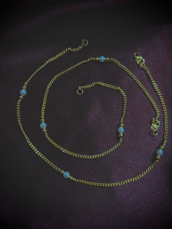 Gold Plated  Pearl Beaded Anklet