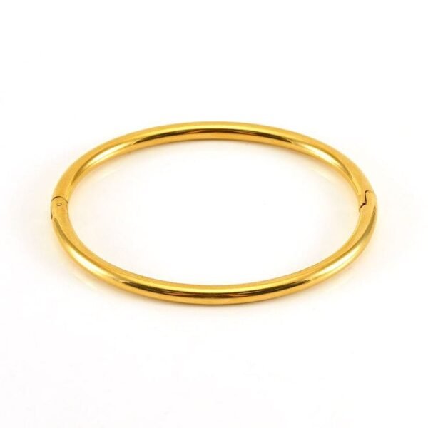 18k Gold Plated Sleek Bangle Side open