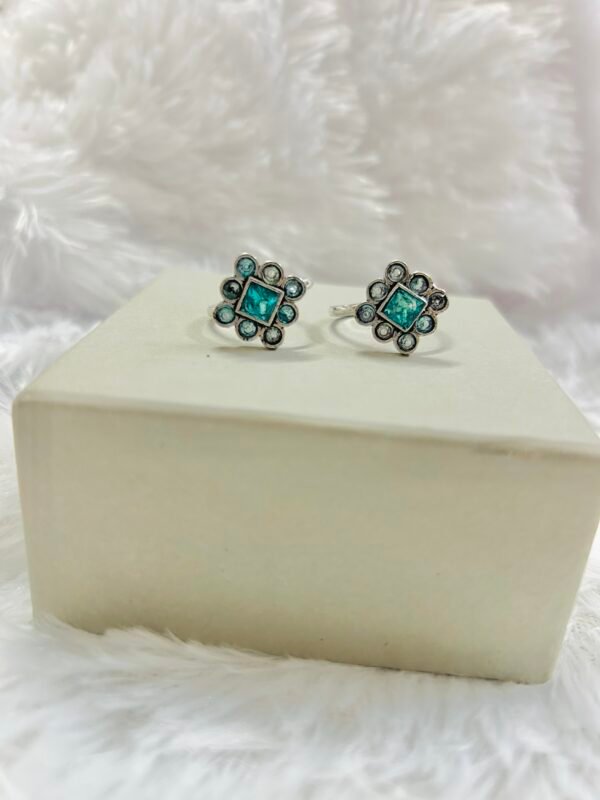 Sea Blue Stone Gulabi Minchi- Adjustable Toe Ring