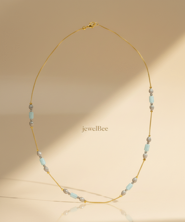 Pearl and bead mala set -[Anti tarnish]