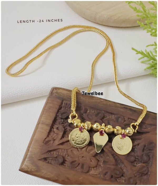 Gold Plated Saubagya Thali with 24inch chain