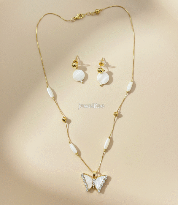 Pearl and bead mala set -[Anti tarnish]