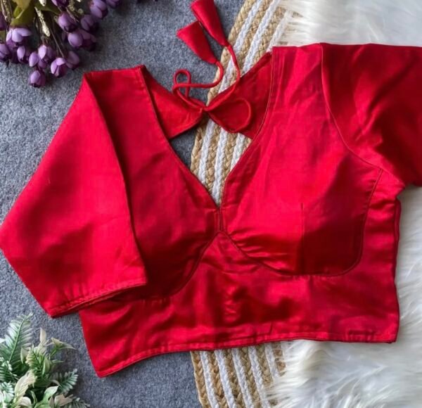 Pure Malai Satin Stitched Blouse