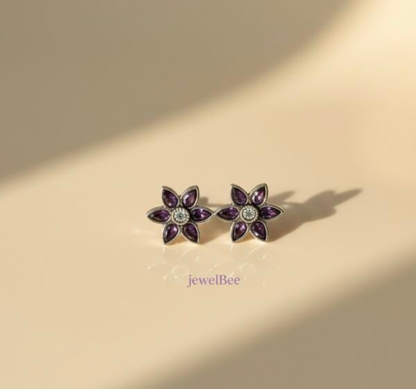 Flower Stone Minchi- Adjustable Toe Ring - lavender